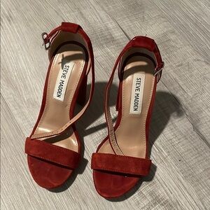 Steve Madden Red Suede Heels